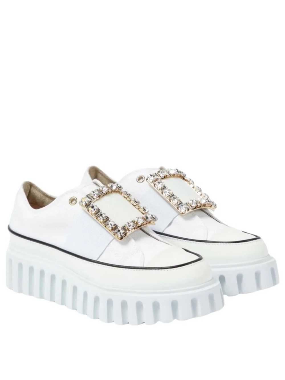 RARE Roger Vivier Viv‘ Go-Thick canvas platform sneakers 37.5